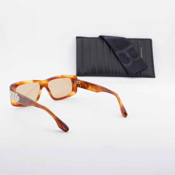 Victoria Beckham VB669S 223 Square Sunglasses – Striped Blonde Havana/Brown